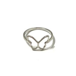 Sterling Silver 925 Butterfly Cutout Ring Size 6